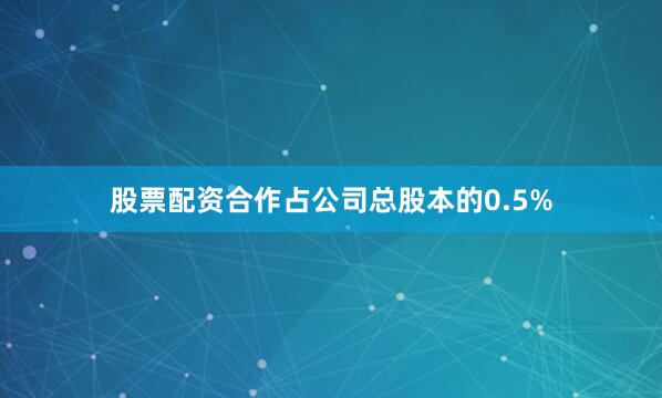 股票配资合作占公司总股本的0.5%